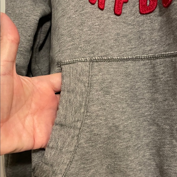 Hollister Charcoal Hoodie with Crimson Surfboards Logo - Picture 3 of 4